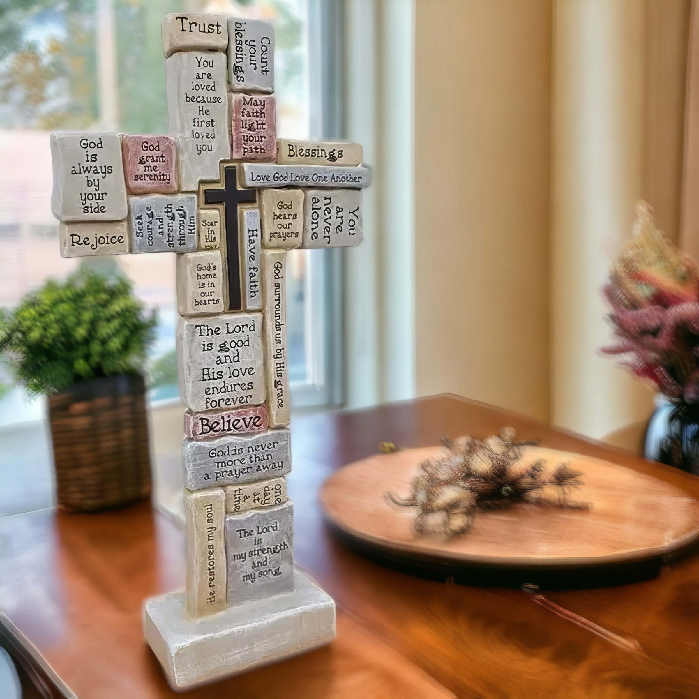 👍Last Day Promotion 50% OFF💥Jesus Faith Phrases Cross For Christian Gifts
