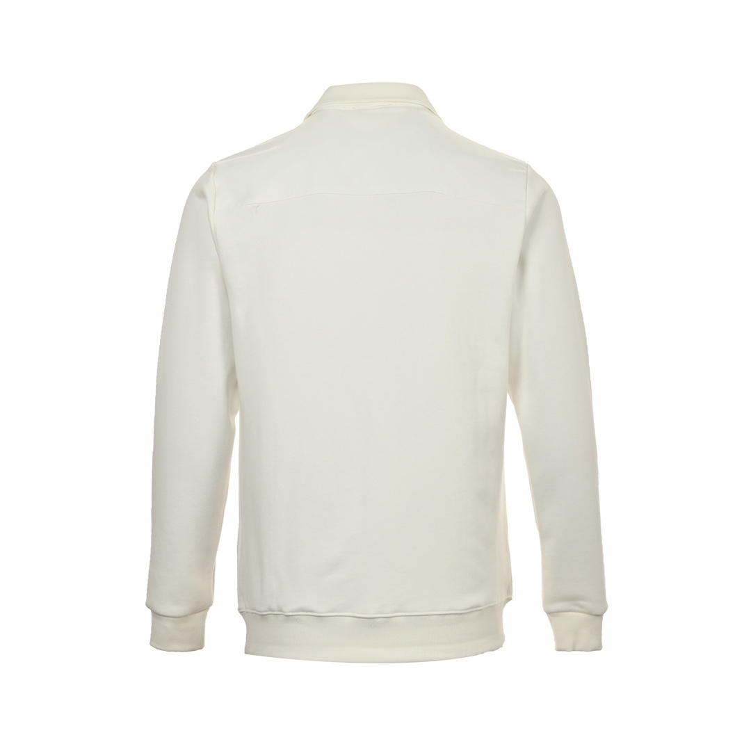 Prada 24Fw Pocket Badge Triangle Logo Half-Zip Lapel Sweatshirt