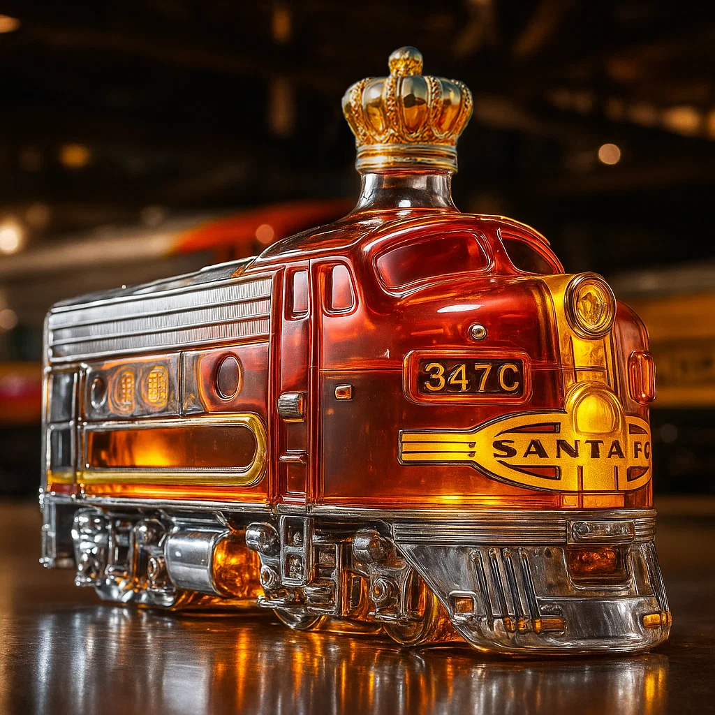 🚂 All Aboard in Style — Santa Fe Crown Train Whiskey Bottle