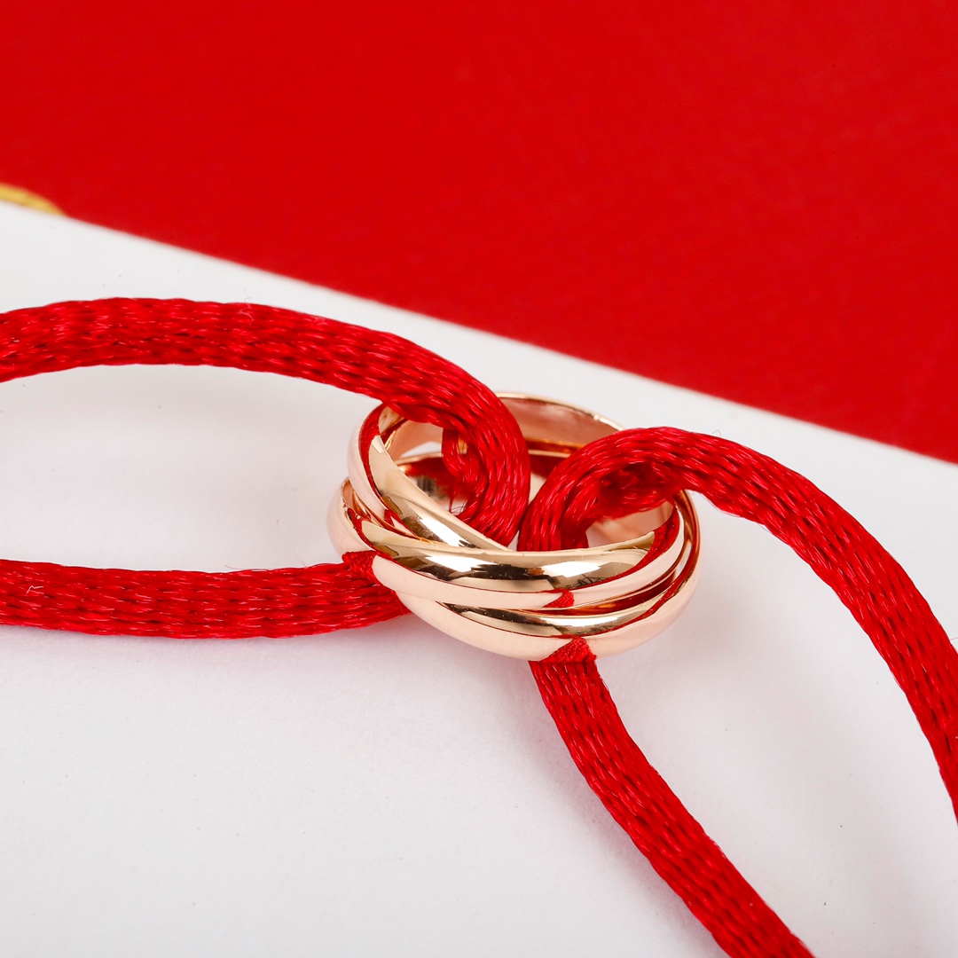 Cartier three-ring red string zodiac year bracelet