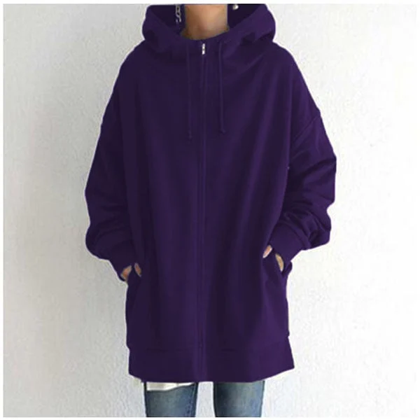 (🎁2024 New Year Hot Sale🎁)Women's Autumn/Winter Zipper Hooded Sweater