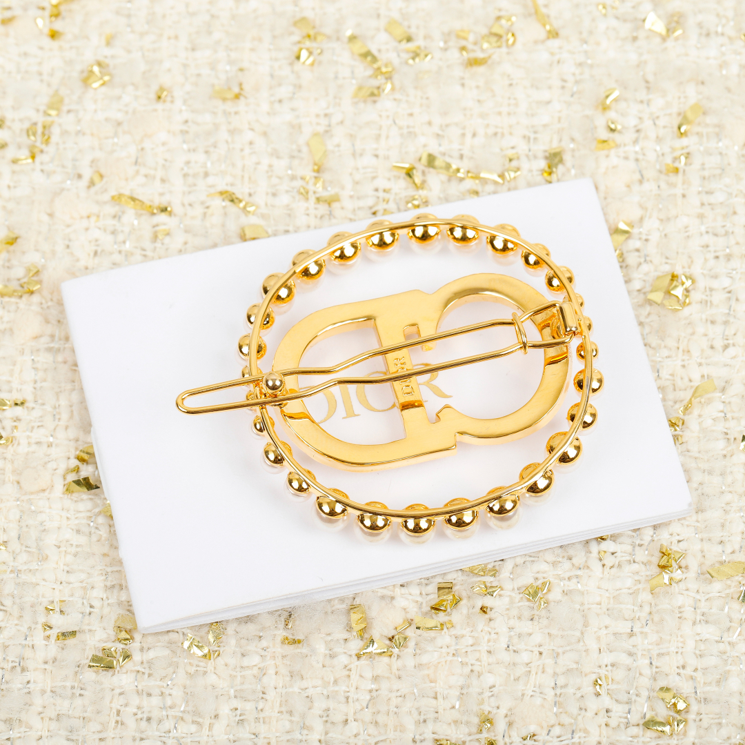Dior Beaded CD Crystal Hairpin