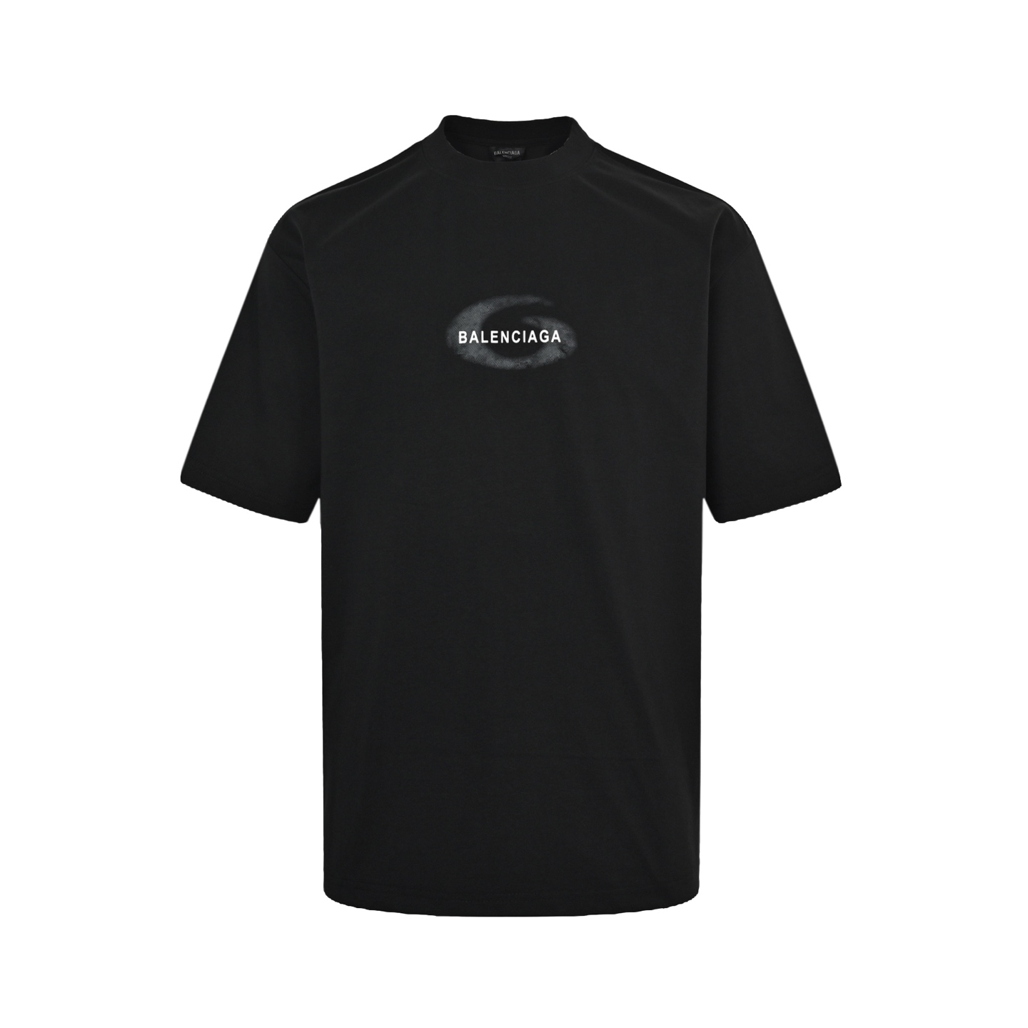 Balenciaga front and back gradient logo letter round neck short sleeves