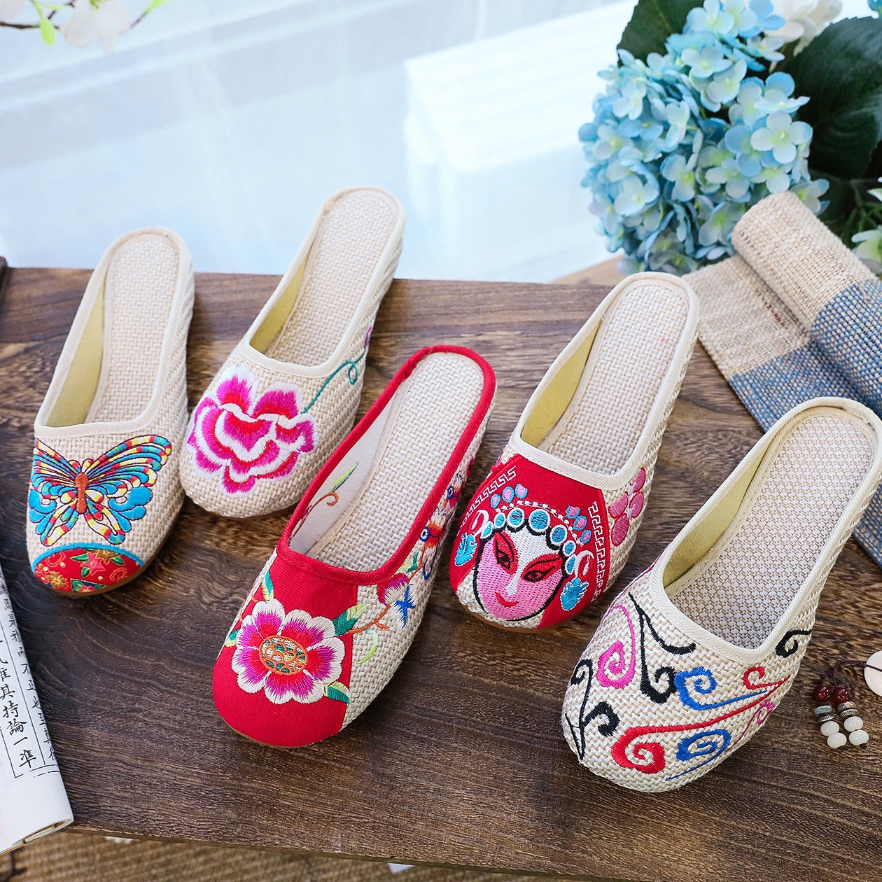 Women's Casual Summer Cloth Toe Cap Slippers