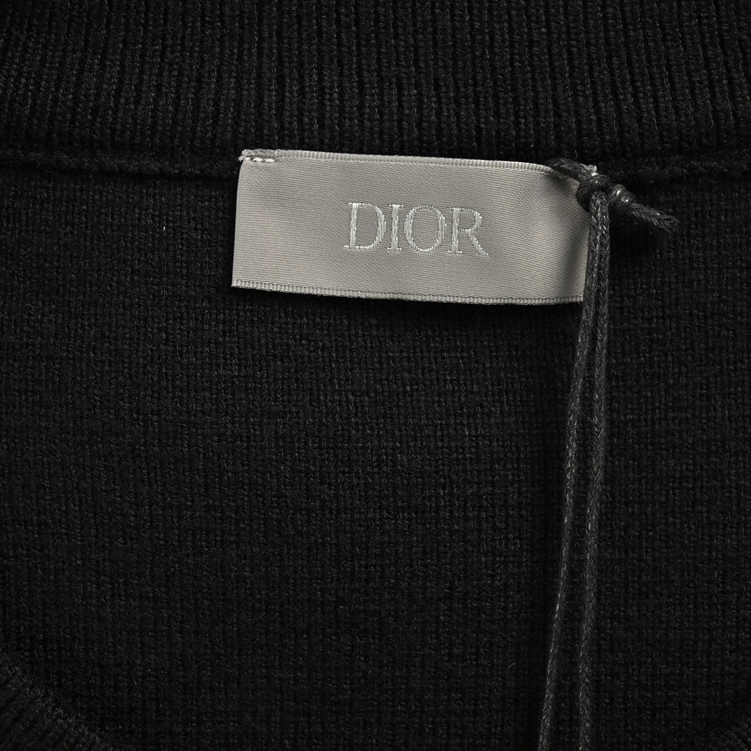 Dior 24Fw jacquard lettering crew neck sweater