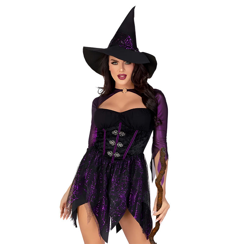Cosplay Witch Hollow Out Lingerie Set