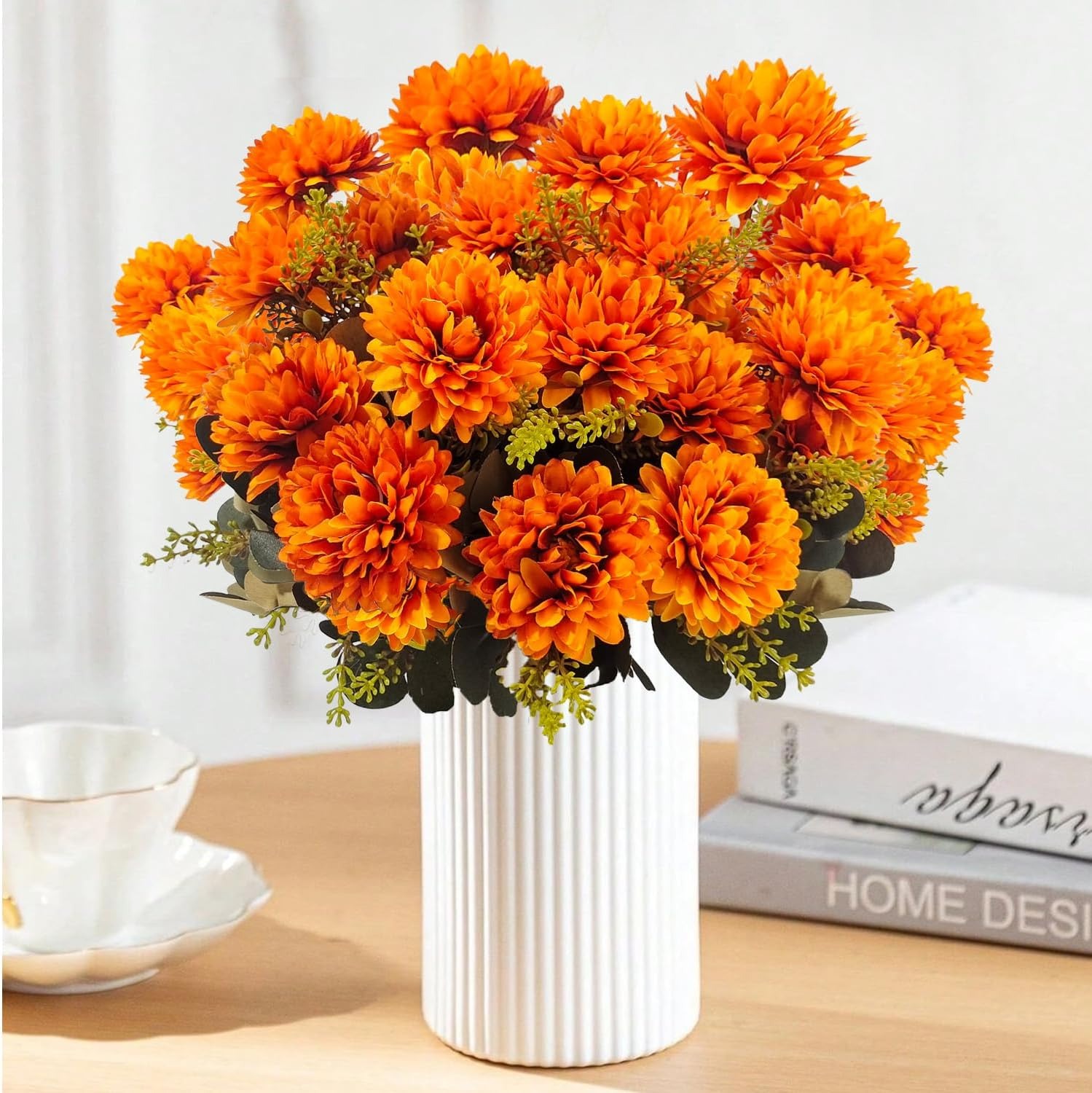 ✨Flash Sale✨9 Heads Fall Flowers Artificial Mums - UV resistant, Waterproof, Windproof