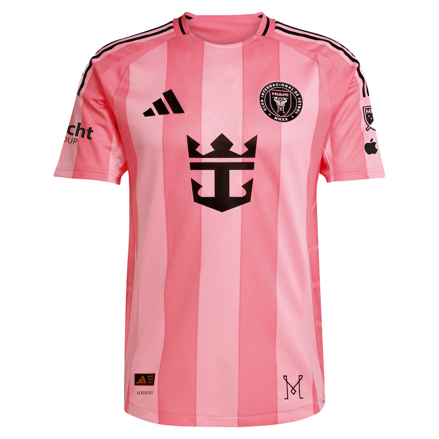 Lionel Messi Inter Miami CF adidas 2025 Euforia Authentic Player Jersey - Light Pink/Black