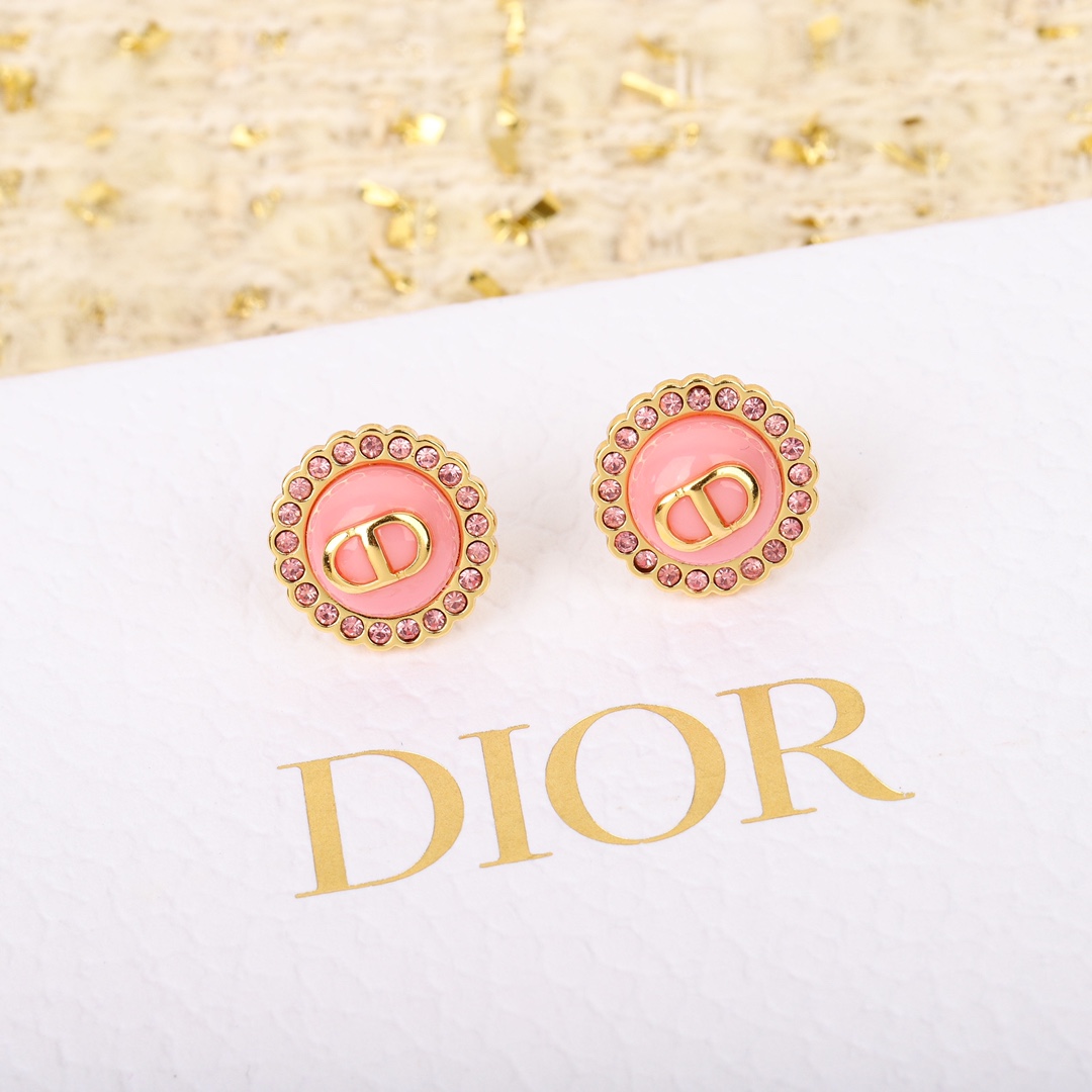 Dior Pink Sapphire Pearl Earrings