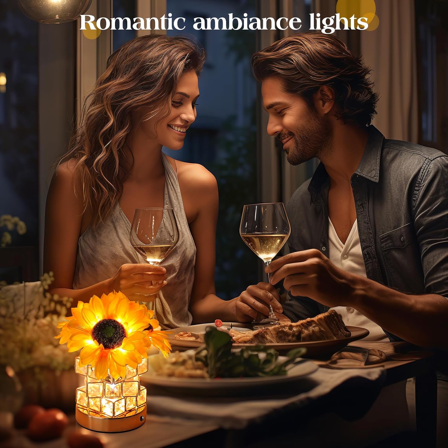 🔥ON SALE🔥Rechargeable Cordless Touch Sunflowers Flower Lamp