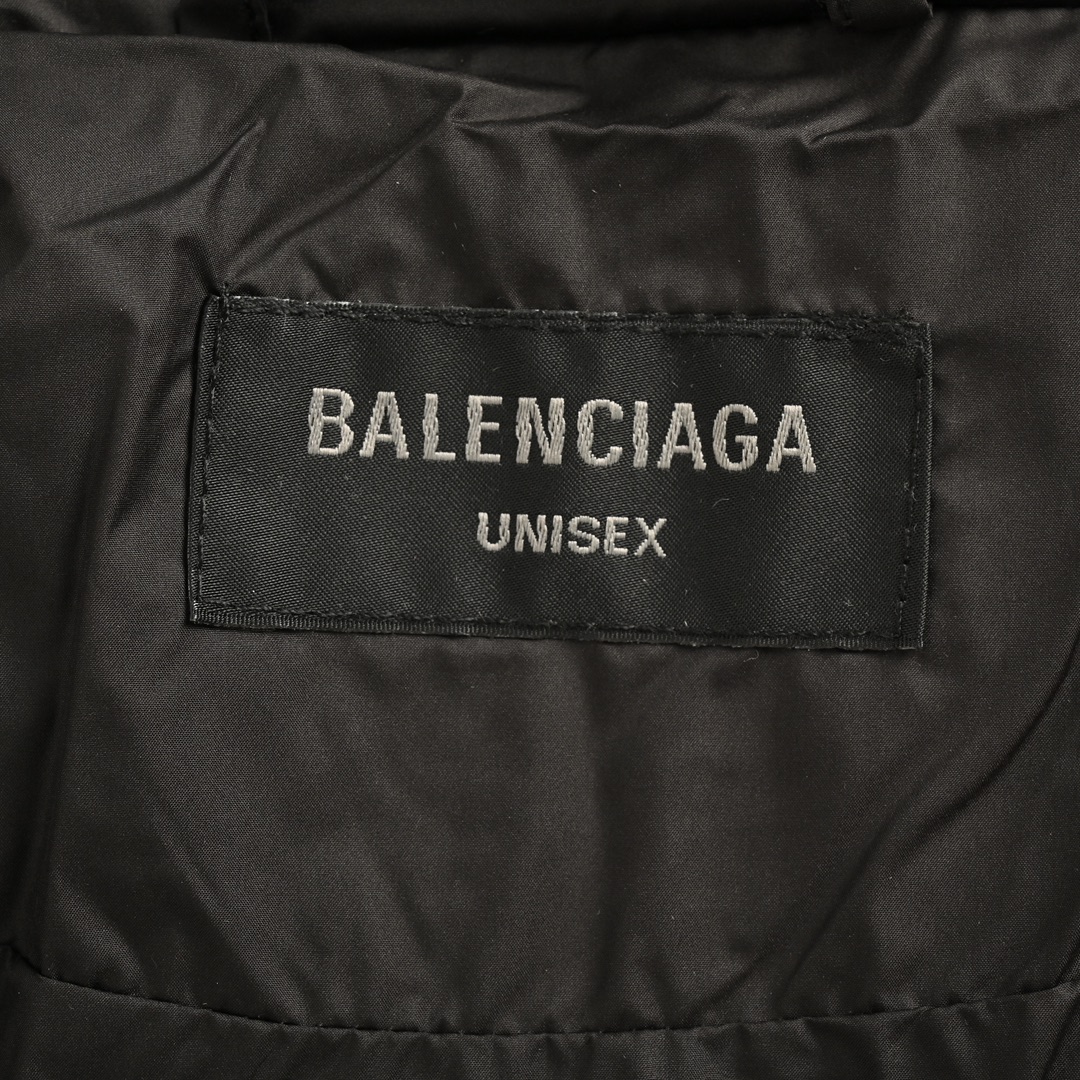 Balenciaga 24Fw flame-back stand-up collar down jacket