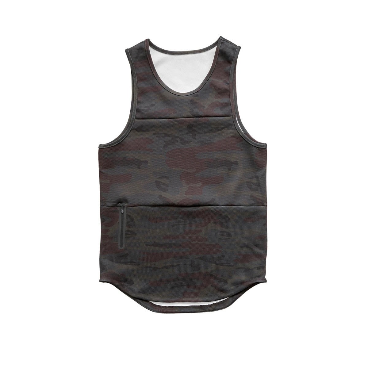 Men's Side Pocket Stitching Training Sports Fitness Top Tank