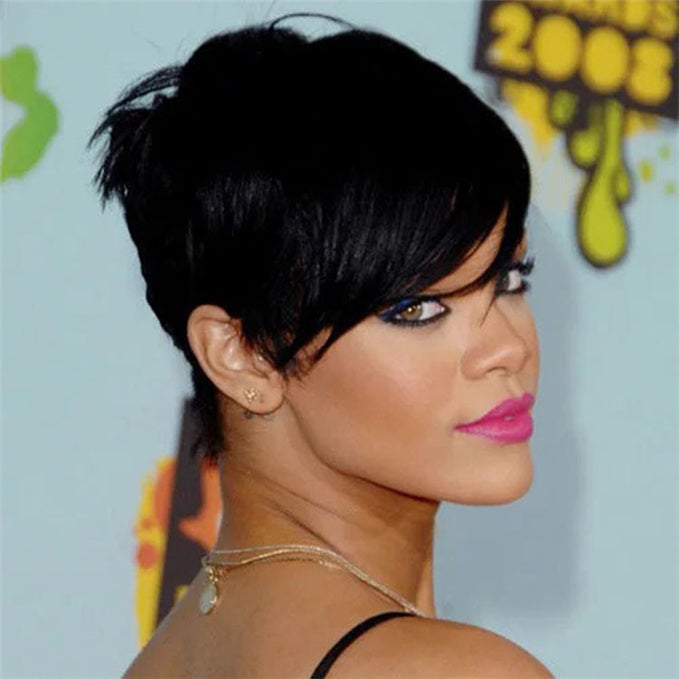 Luna Short Layered Straight Cropped Wig for Black Women
