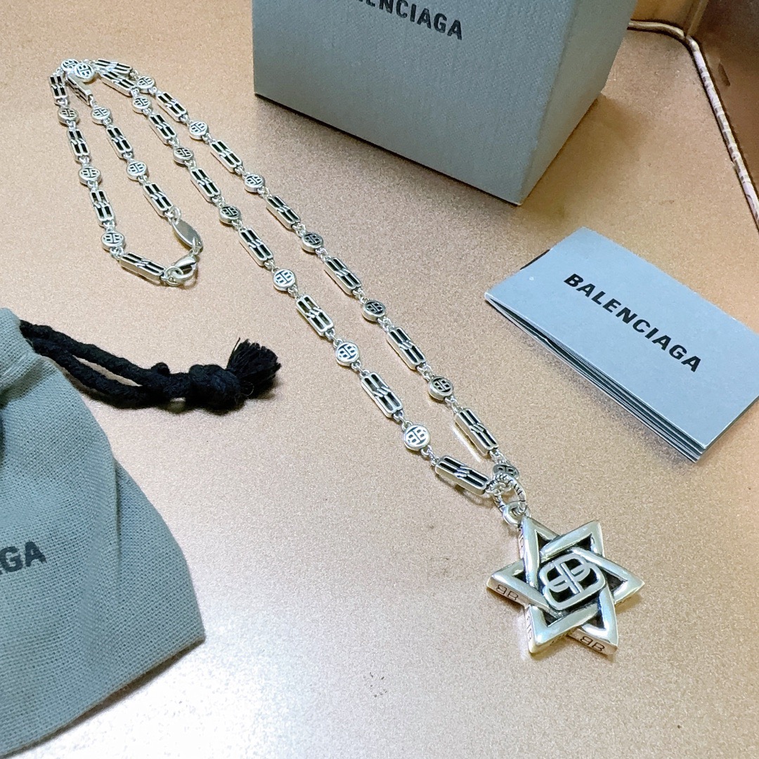 Balenciaga six-pointed star chain necklace