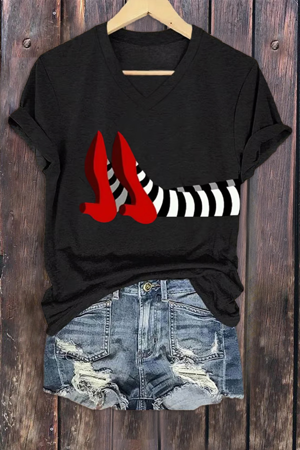 Halloween Print Short Sleeve T-Shirt
