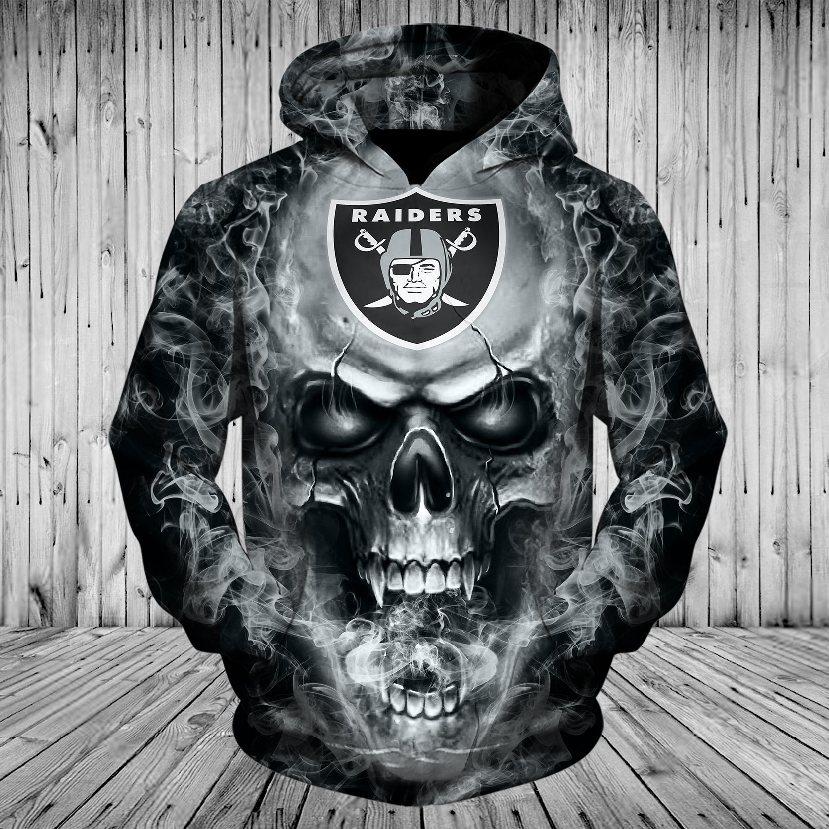 RAIDERS HOODIE 3D SKULL 83