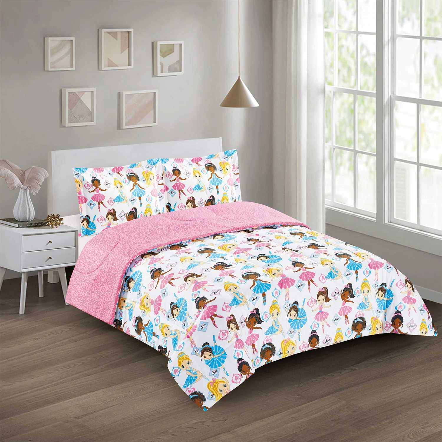Ballerina Girls Kids Comforter Set