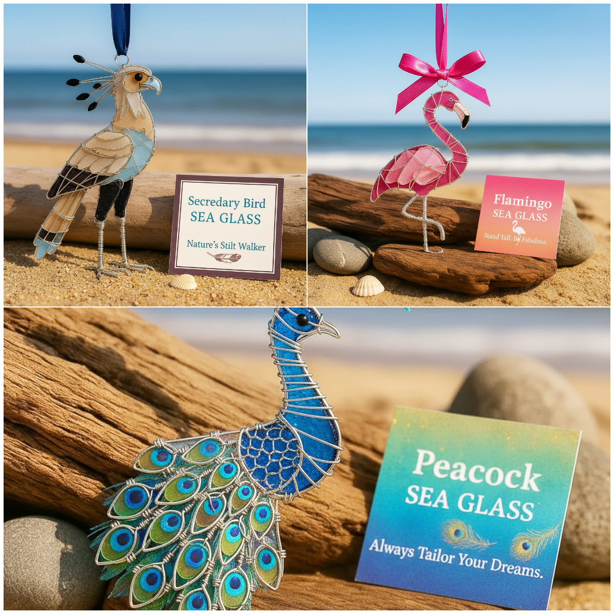 Sea Glass Bird Ornaments: Bring Nature's Beauty into Your Home