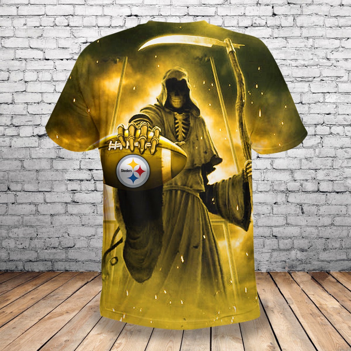 STEELERS 3D HOODIE DEATH SKULL 3D8