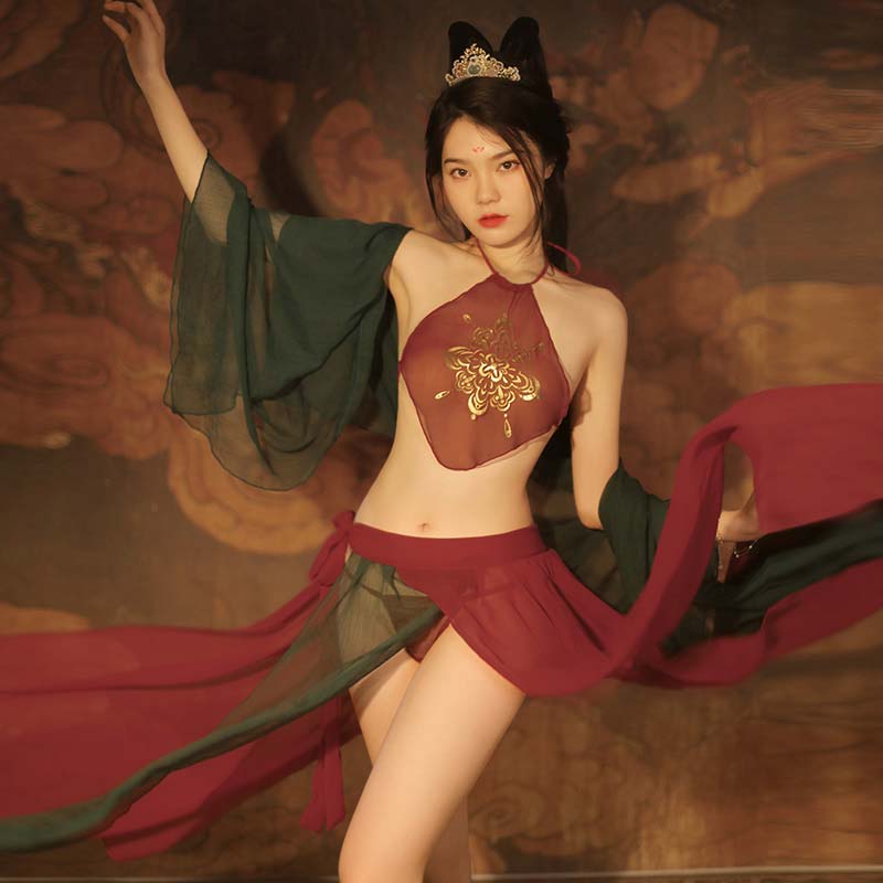 Han Costume Phoenix Flower Lingerie Dress Set