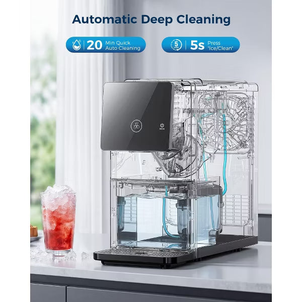 🔥clearance sale🔥Countertop Nugget Ice Maker with One-Touch Dispensing – 33lbs/Day Production