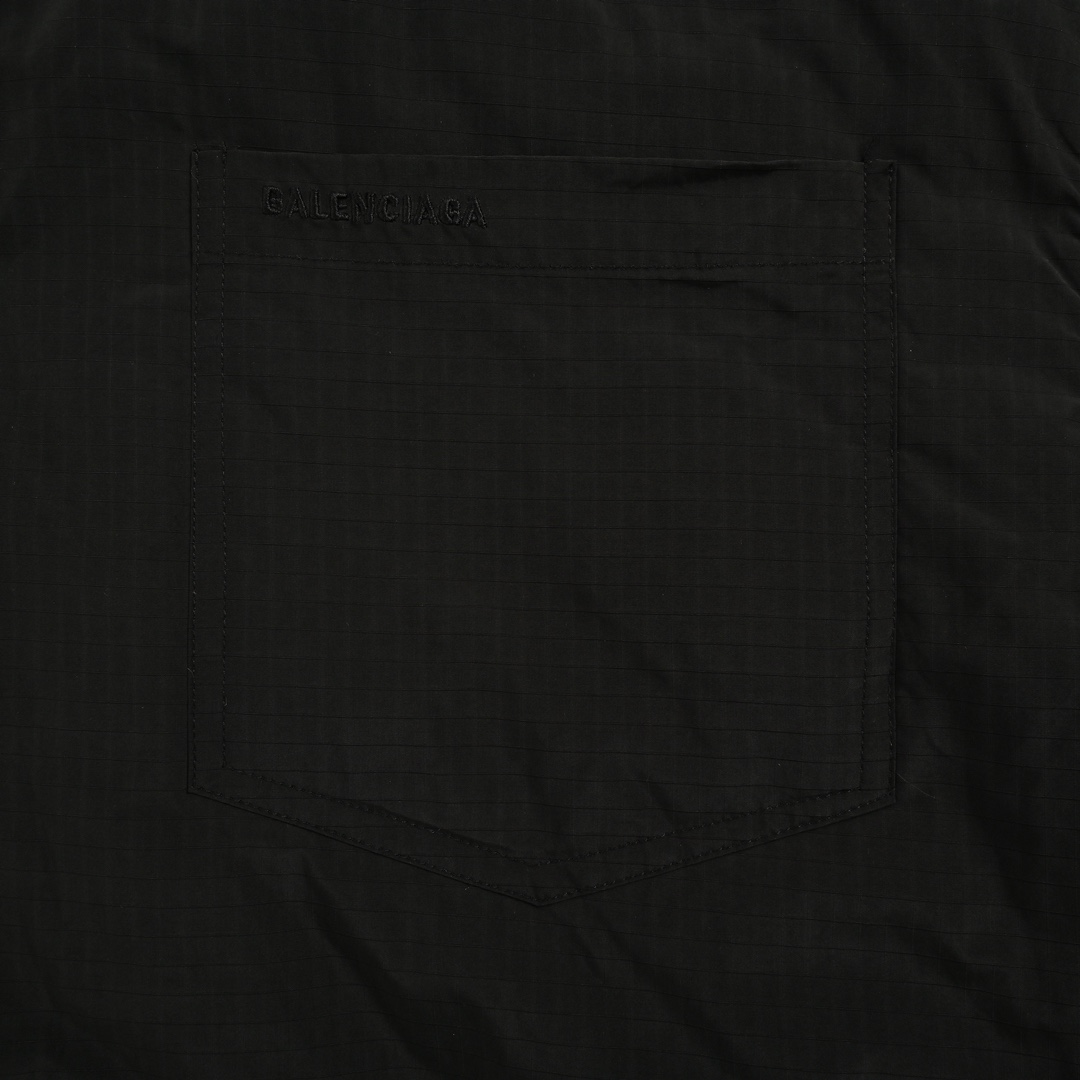 Balenciaga 24Fw pocket small logo long-sleeved shirt cotton coat