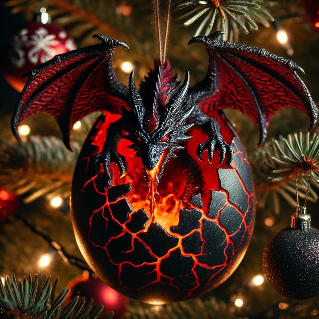 Elemental Dragon Christmas Ornament