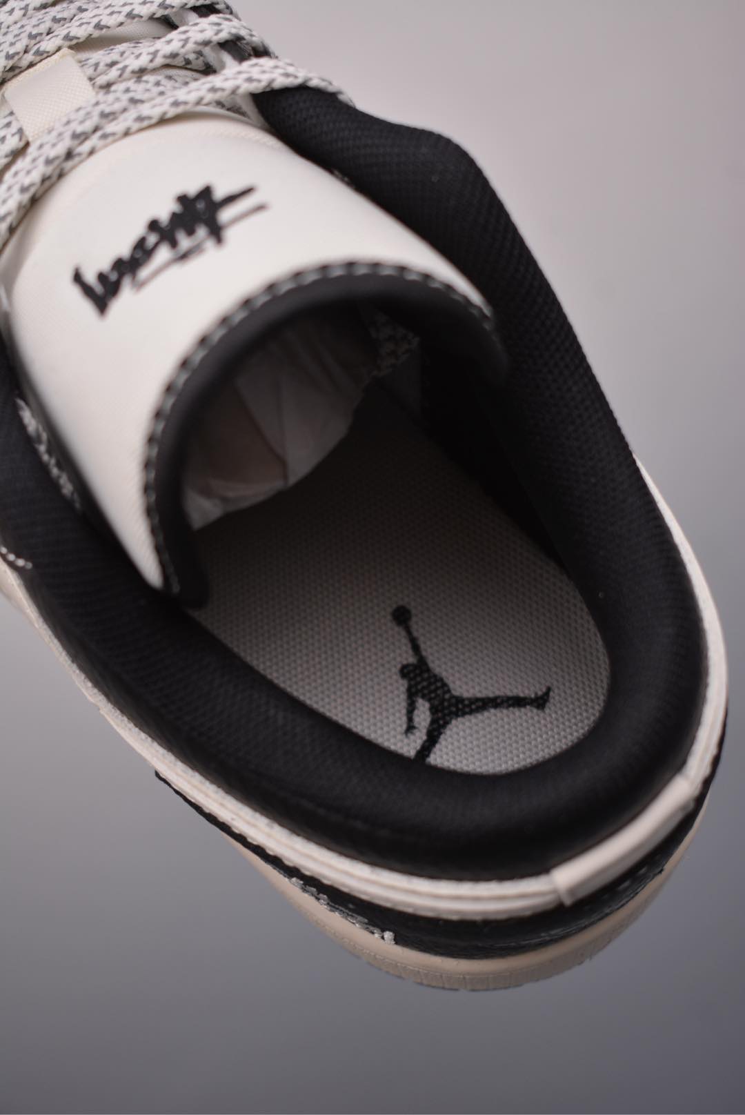 Stussy x Nike Air Jordan 1 Low OG Black Beige White XX3318-507