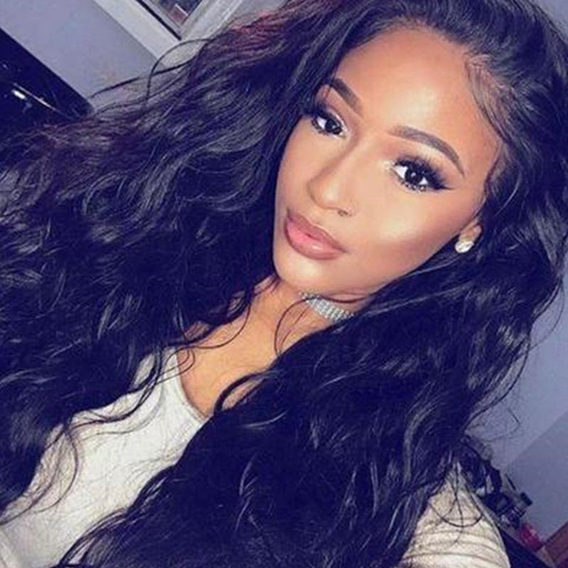 Luna Wigs Mid-point Bangs Long Curly Wig for African Americans