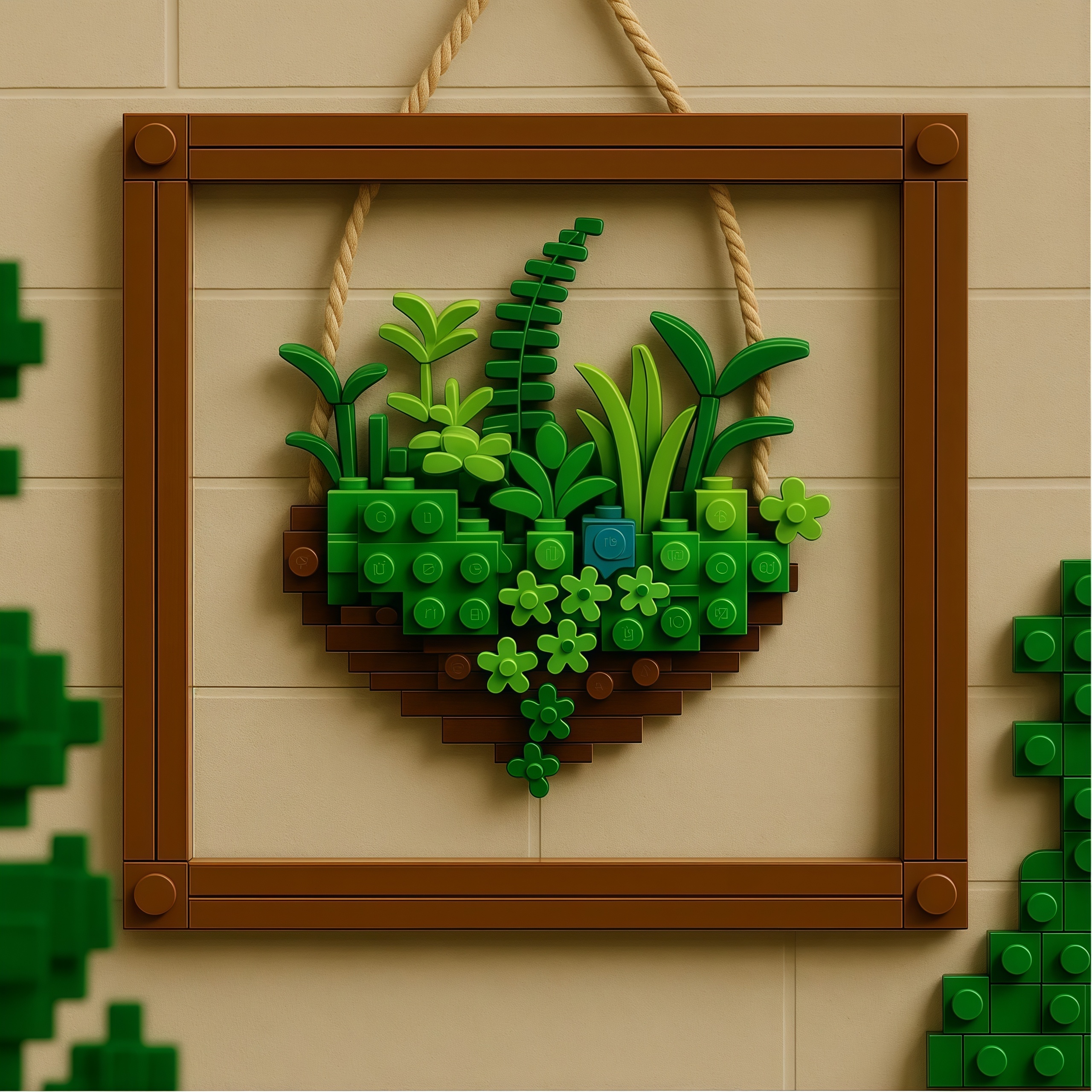 DIY Brick Garden Wall Art