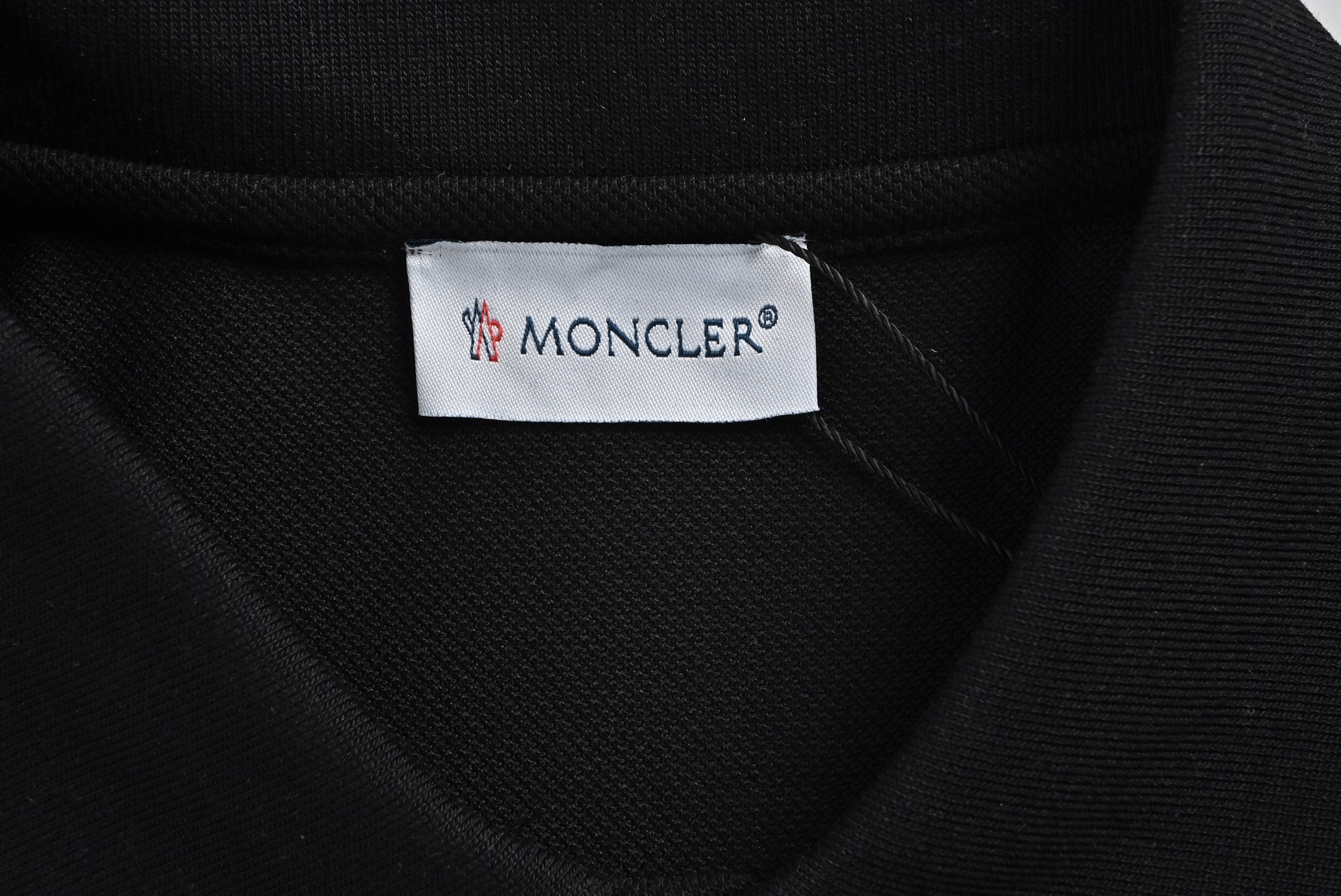 Moncler classic badge embroidered Polo short sleeve
