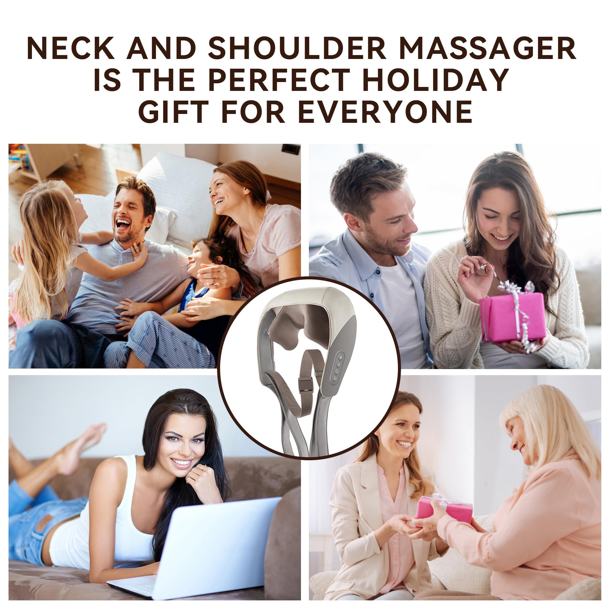 🔥Mother's Day Sale - 50% OFF🔥Shiatsu Back Shoulder and Neck Massager for Pain Relief Deep Tissue