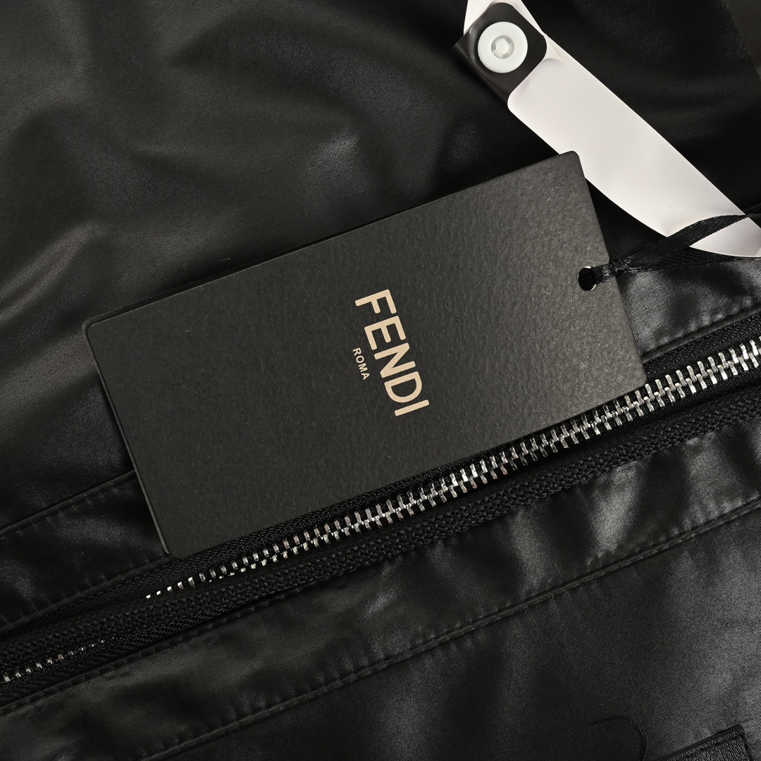 Fendi 24Fw double-sided trench coat with FF pattern printed on it