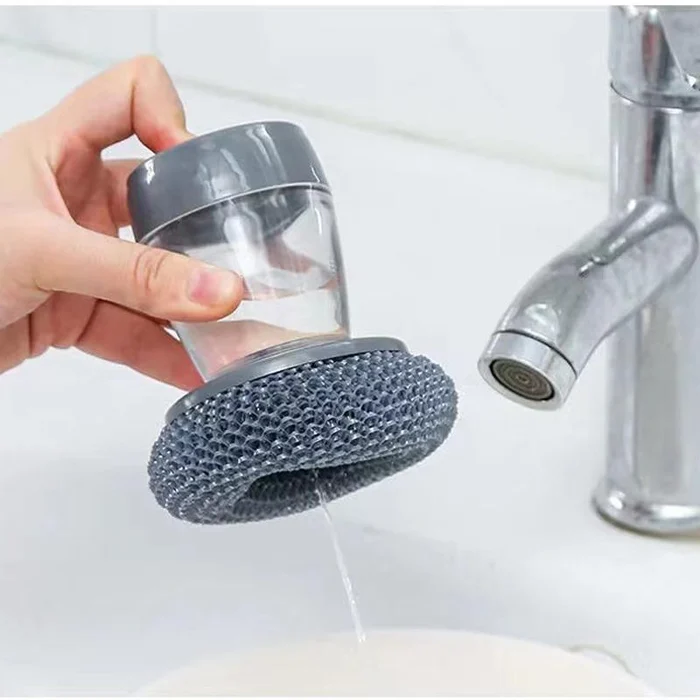 (🔥Last Day Promotion-SAVE 60% OFF) - Kitchen Soap Press Dispensing Palm Brush