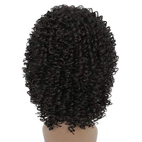 Luna 021 Short Kinky Curly African American Wigs with Bangs