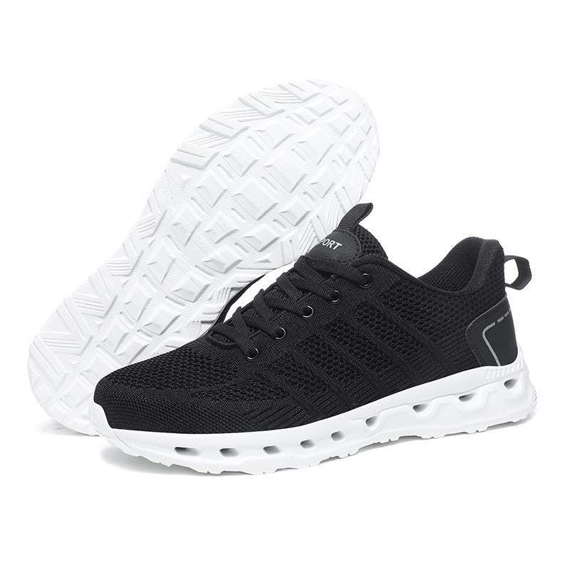 Comfortable Plus Size Casual Sneakers with Breathable Fly-Knit Mesh
