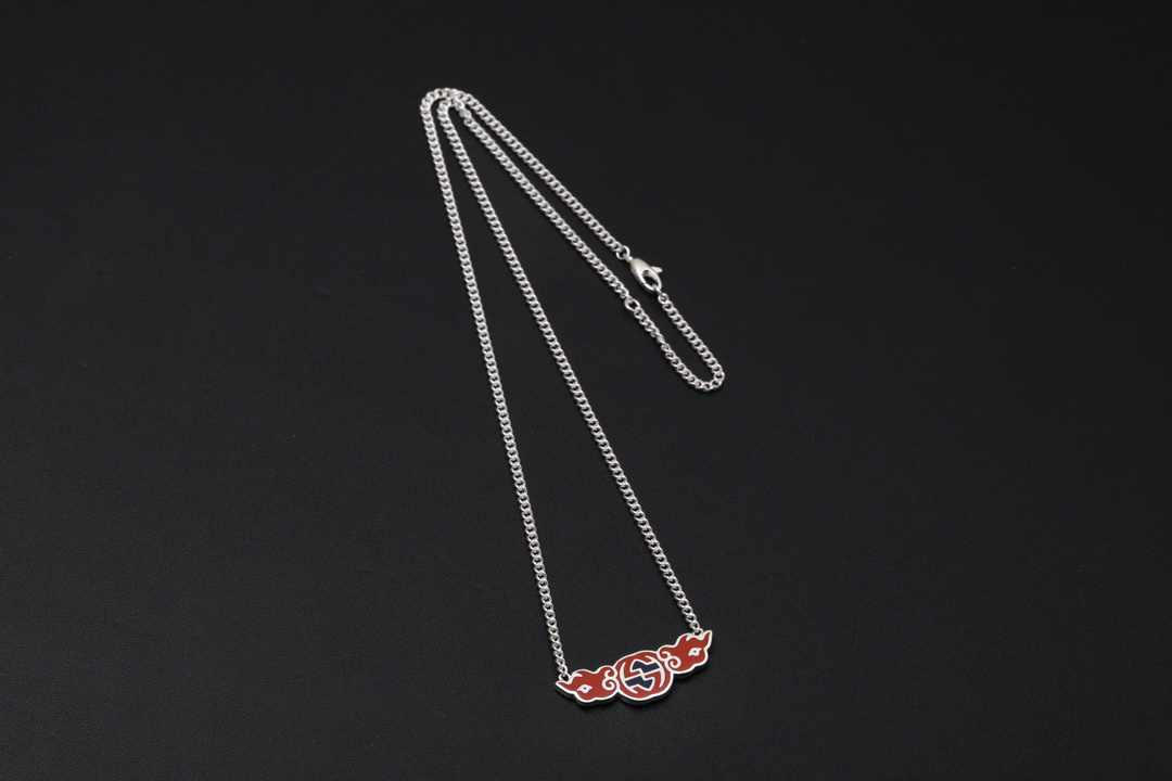 Gucci Flame Double G Necklace