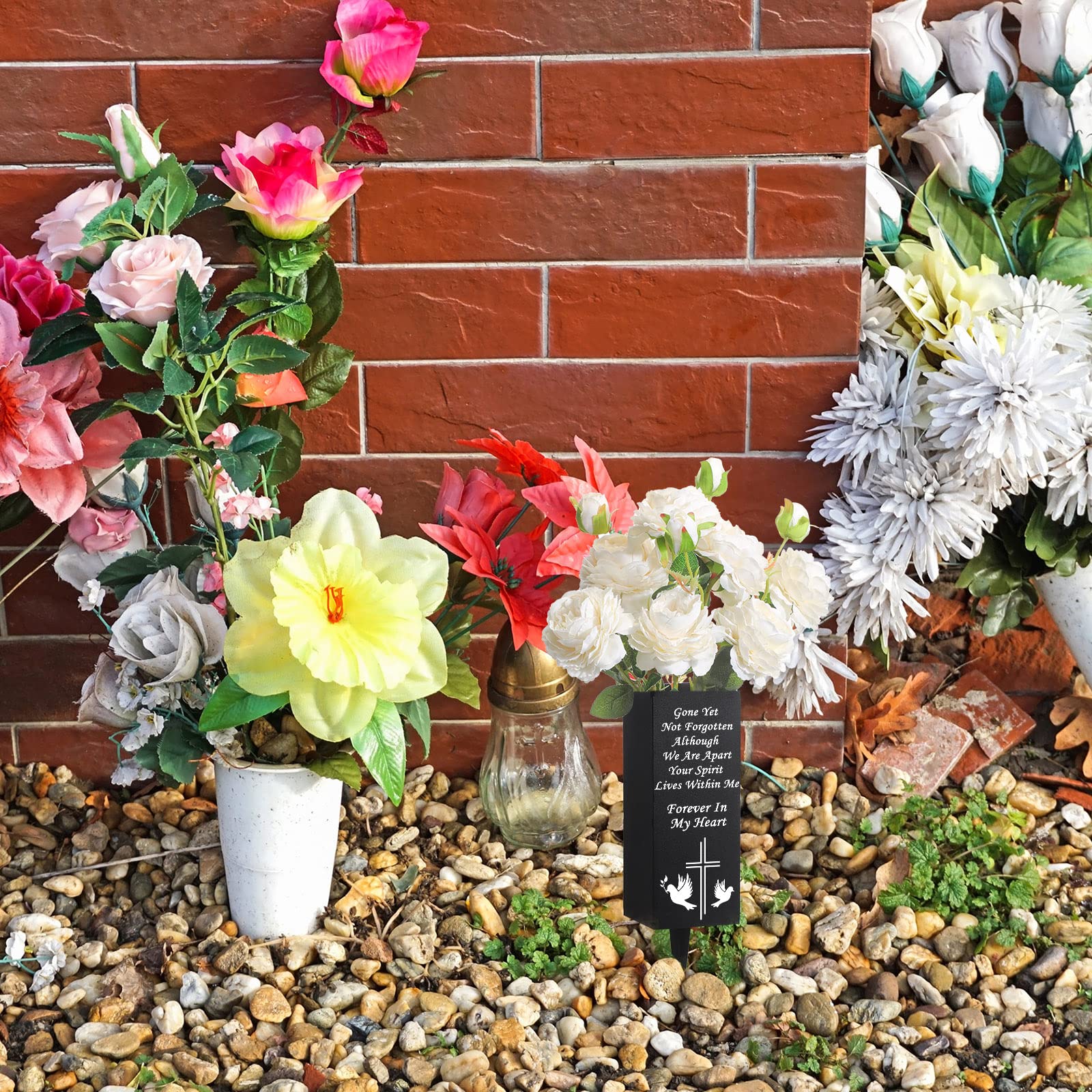Paradise Metal Memorial Vase