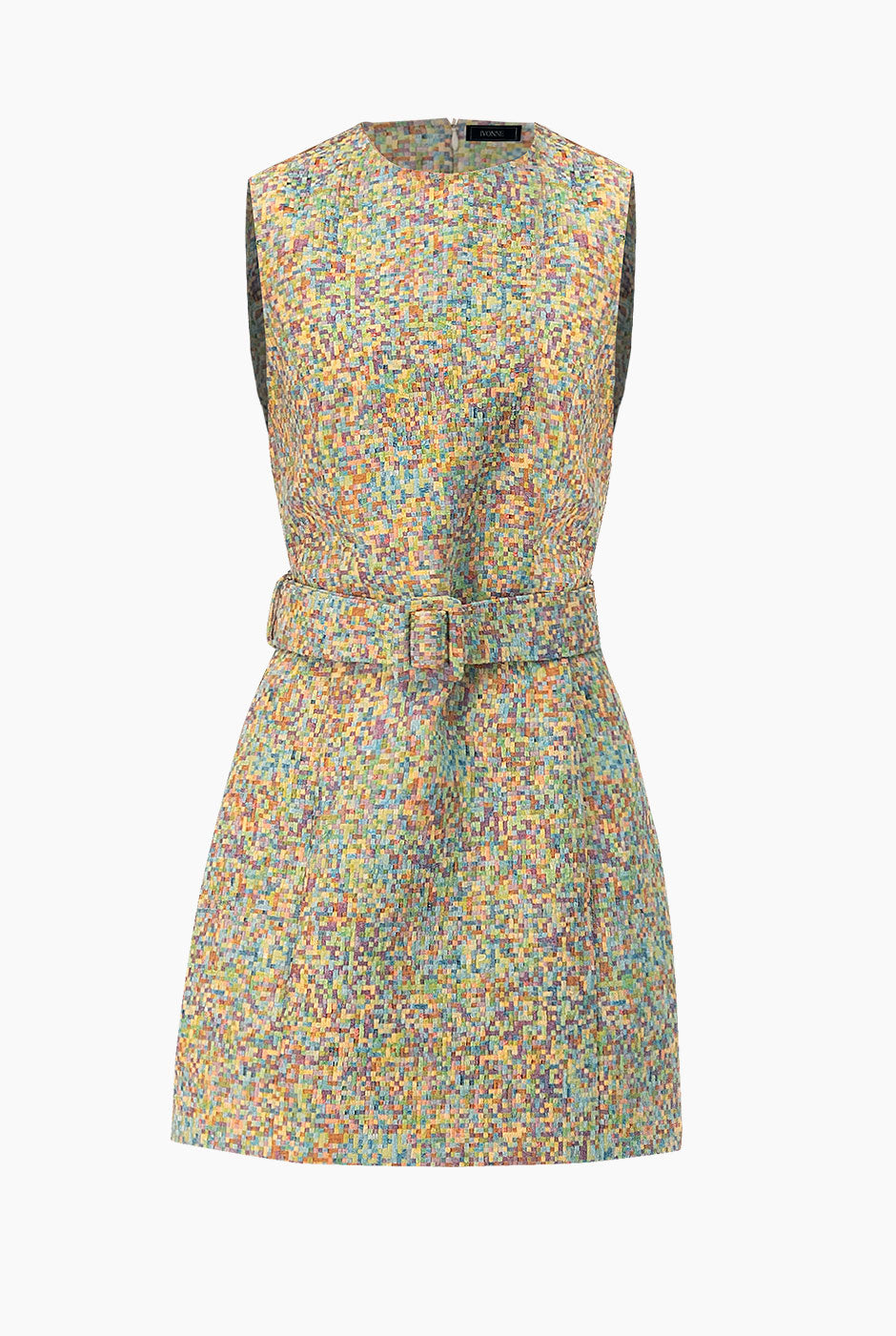 Vestido corto sin mangas multicolor