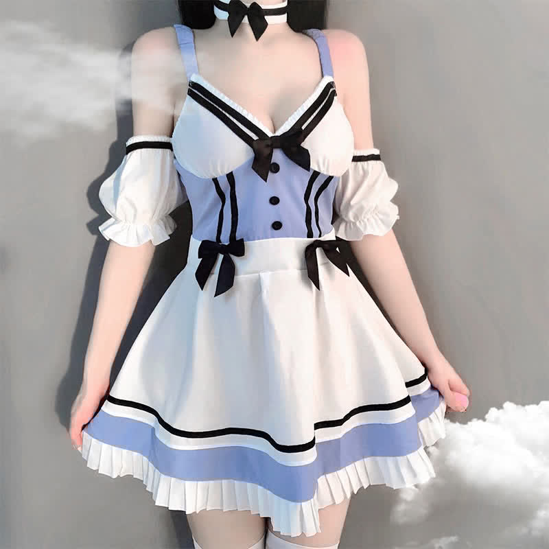 Cosplay Maid Lingerie Stockings Set
