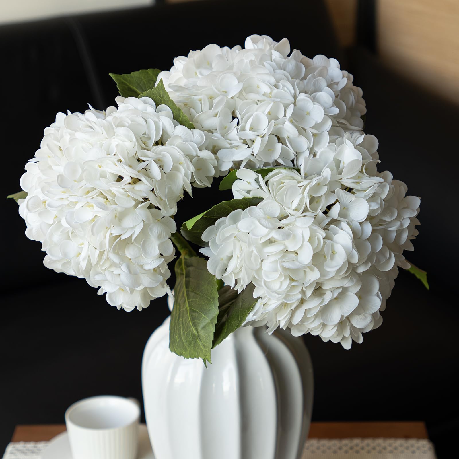 22 inch Lifelike Artificial Hydrangeas - UV resistant, Waterproof，Windproof