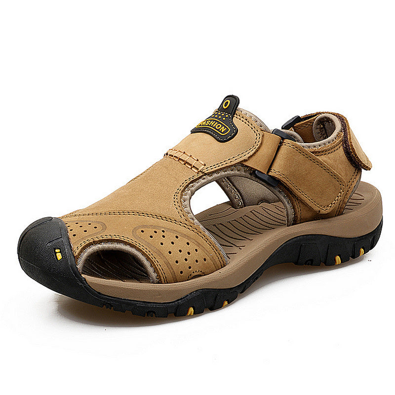 Men's Summer Casual Closed-Toe Hook And Loop Sandals