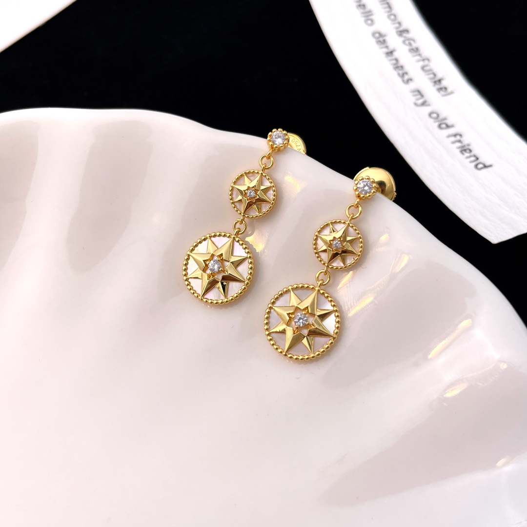 Dior eight-pointed star compass earrings