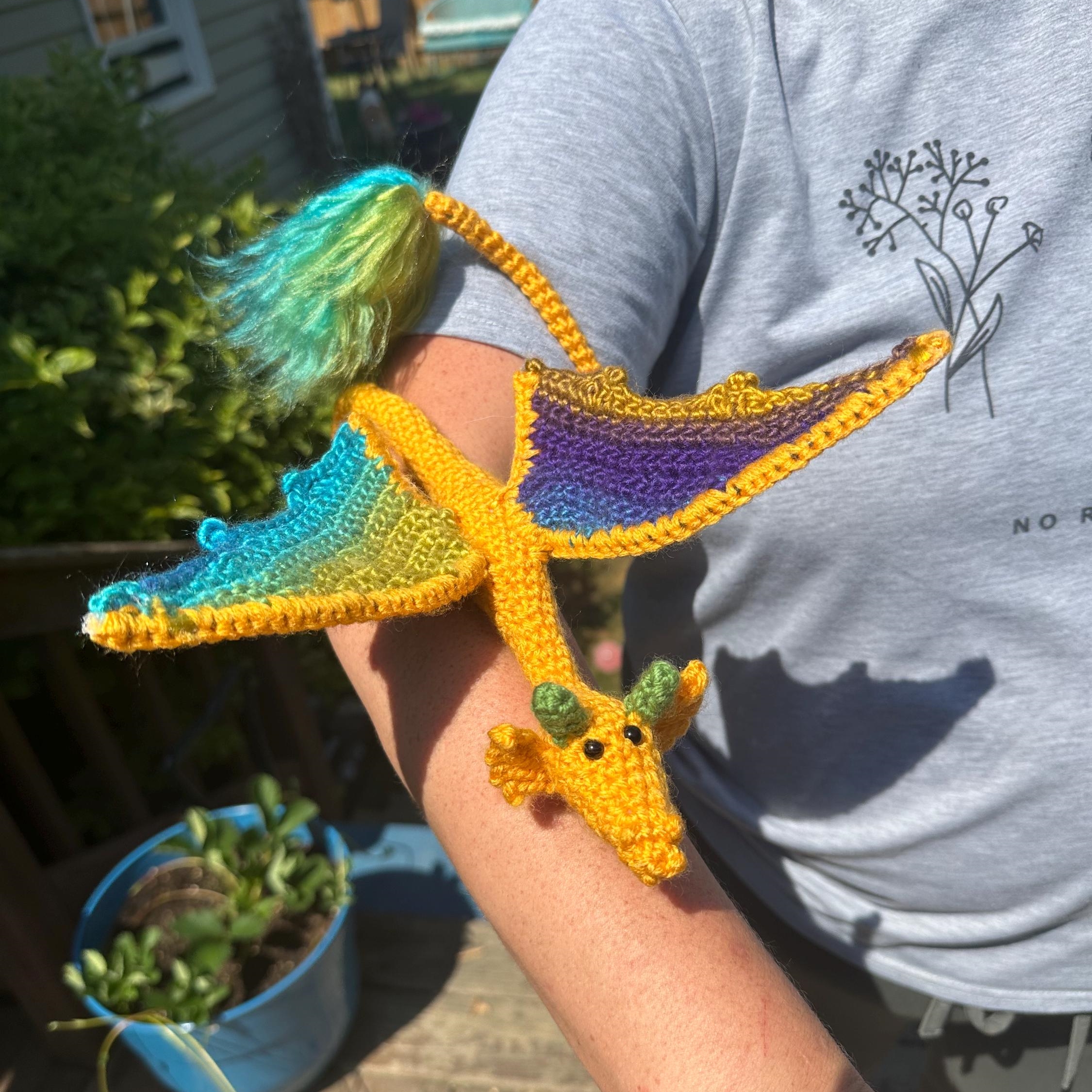 💗🎁 Mother's Day Gift 🐉 Crochet Wearable Wrap Dragon