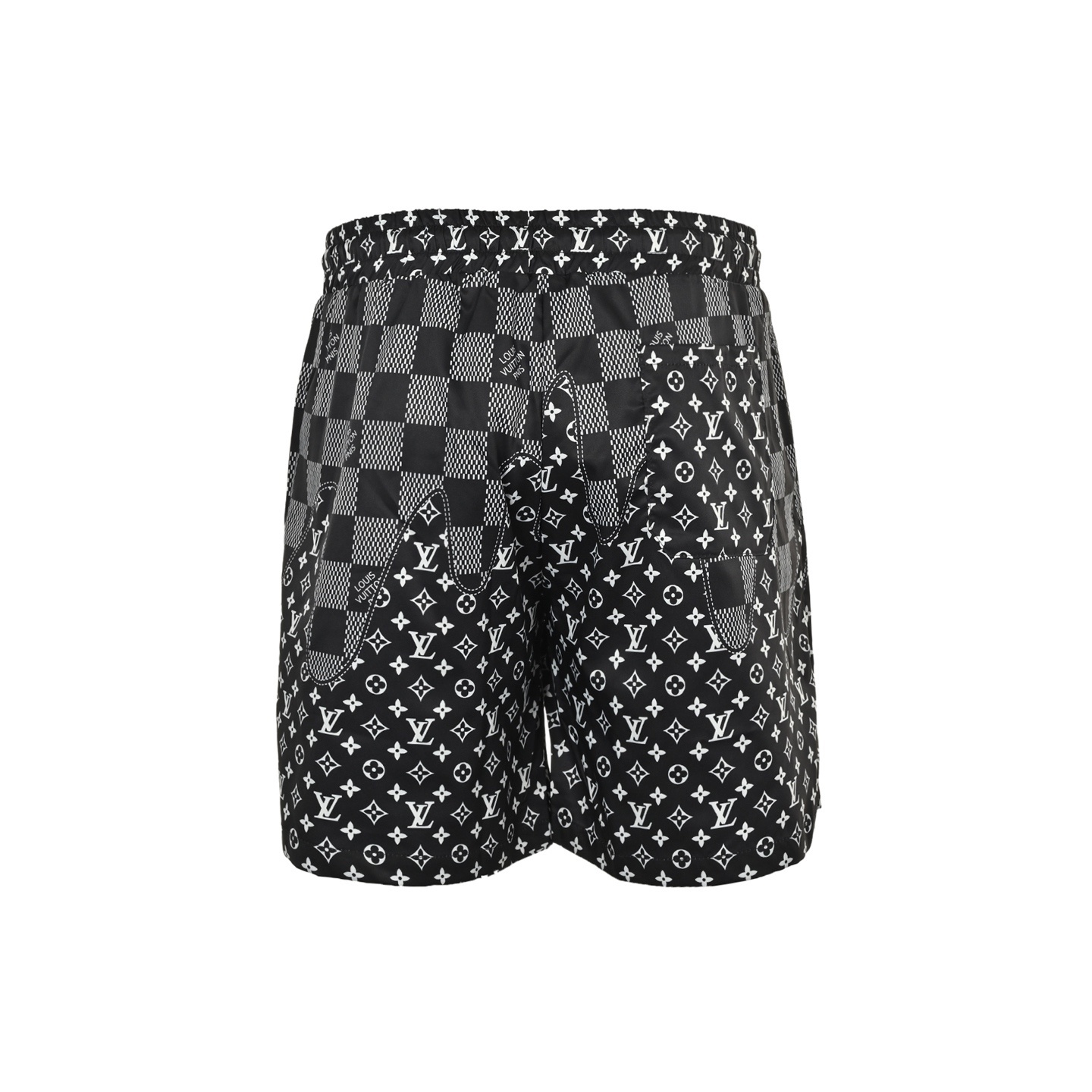 Louis Vuitton 25ss Checkerboard Monochrome Beach Shorts