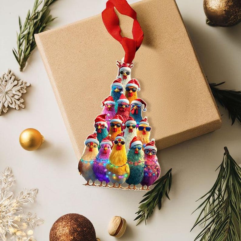 Christmas Chicken Tree Ornament