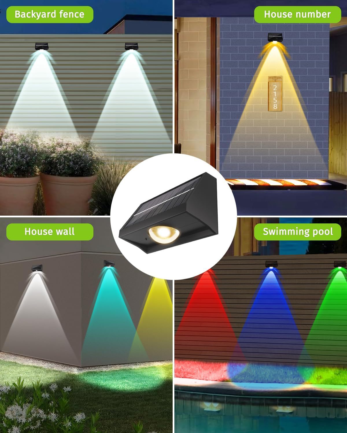 🔥ON SALE - 45% OFF🔥Solar Fence Lights Outdoor Waterproof High Brightness 7 Mode