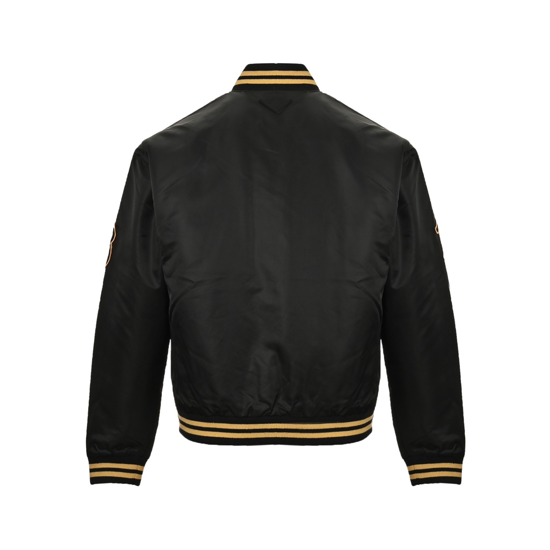 Prada 24Fw baseball jacket with P patch and medal on chest