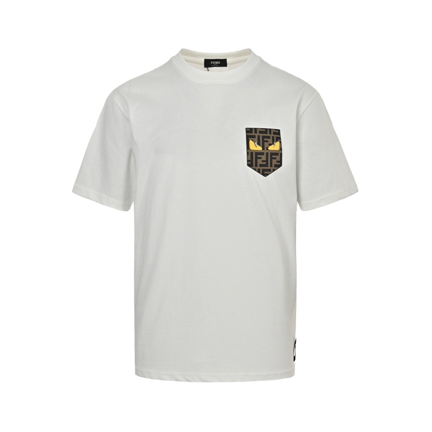 Fendi 25ss little monster eyes FF leather patch pocket short sleeve