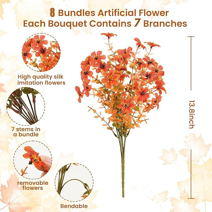 ⚡Flash Sale⚡ Artificial Mums Flowers Outdoor，UV Resistant